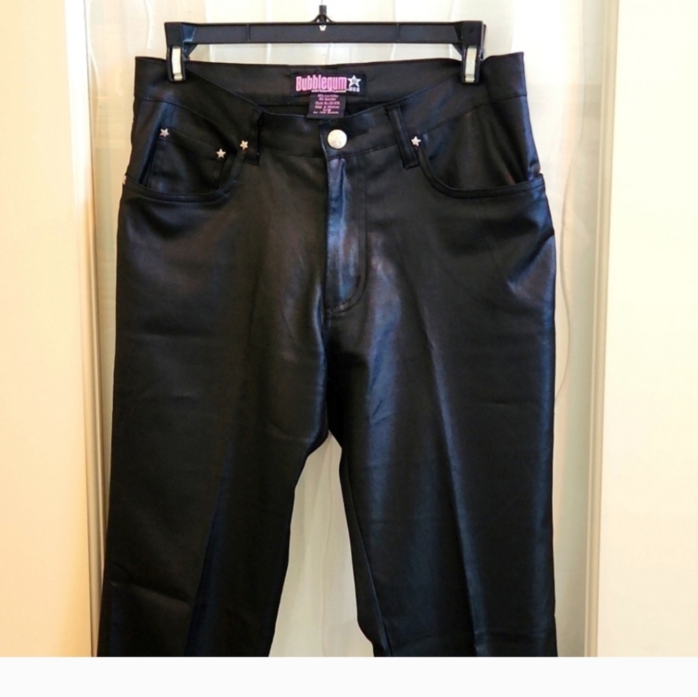 Y2K Vintage Bubblegum Shiny Faux Leather Pant! I Wore These To The Club In 1999!